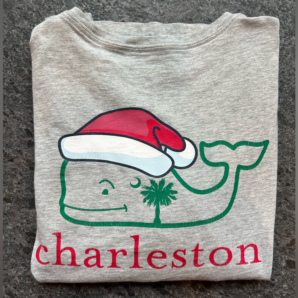 Vineyard Vines Charleston Christmas Long Sleeve Kids Medium (12-14)